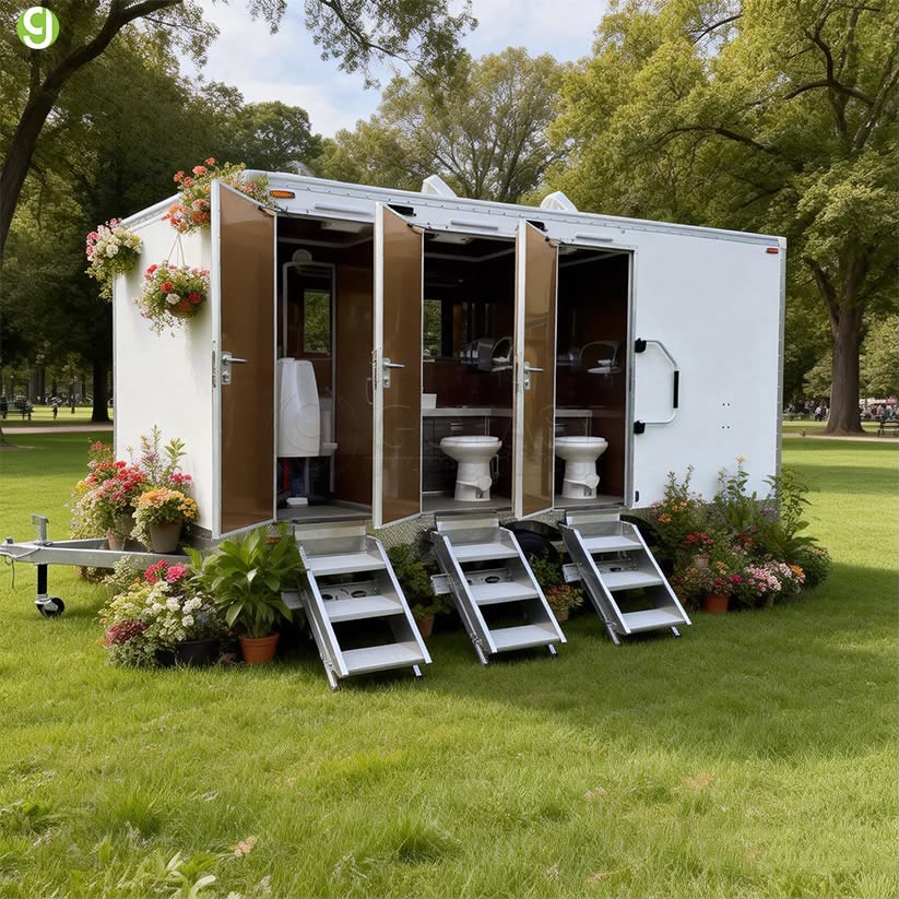 Portable restroom cabin 7